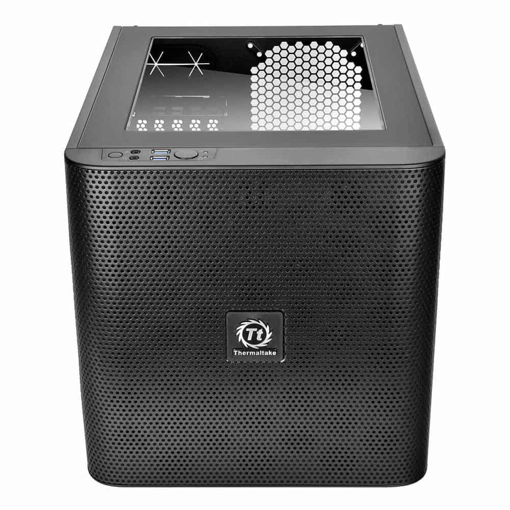 Thermaltake Core V21 Compact Cube Black Windowed Micro ATX Gaming Case